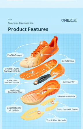 Sneaker ammortizzanti per corridori pesanti-non slip e pronto per l'esterno-unisex