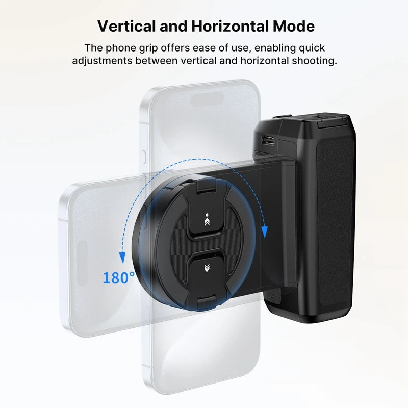 Ulanzi ™ Magsafe smartphone Camera Sluiter Grip Bluetooth Selfie -handvat als camerafoto -stabilisator Verticale horizontale shoot