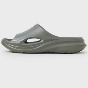 Heren rustige slippers-zachte stille niet-slip binnen/buiten glijbanen lichtgewicht ademend ademend kussenszool anti-skid