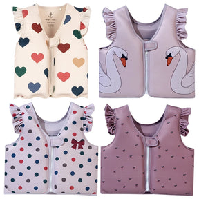 Chaleco de natación para natación entrenador de natación chaleco lindo ayuda de natación ropa de flotación de dibujos animados de traje de trajes de baño para niñas para niñas