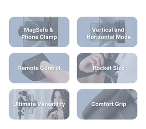 Ulanzi ™ Magsafe smartphone Camera Sluiter Grip Bluetooth Selfie -handvat als camerafoto -stabilisator Verticale horizontale shoot