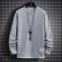 Set di waffle lounge da uomo-felpa e pantaloni casual di 2 pezzi