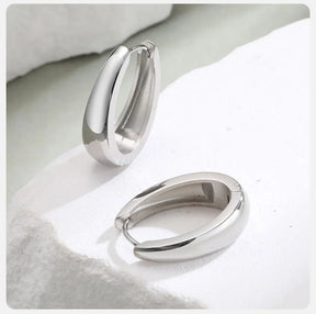 Semplici orecchini a cerchio in acciaio inossidabile per donne ragazze, color cerchio grande in argento oro, regali di gioielli delicati alla moda