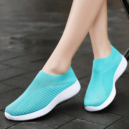 Dame Sneakers Slip On Sok Sko Damer Flad Casual Sneaker Dame Sports Sko Breather Vulcanize Sko Til Damer Zapatillas