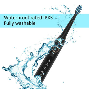 Sonic Electric Toothbrush – USB Rechargeable, Waterproof, with 8 Brush Heads & Travel Case - 100% original product