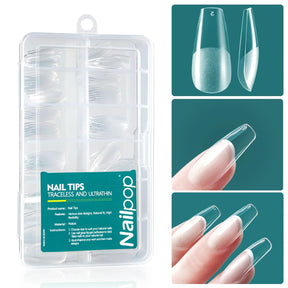 NAILPOP GEL X TIPS - 120 stks zachte gel, eenvoudige nagelverlengingen