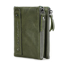 Guido portafoglio in pelle Donne Donne Luxury Brand Double-Zipper Piccola per piccola moneta Female Classic Bag del supporto per carta d'identità