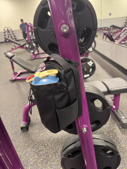 Magnetisk gymnastiktaske Magnetisk bæretaske med stor kapacitet med telefonlomme Bærbar pose til gymnastiksalen med vandflaske Gymnastiktilbehør Organizer