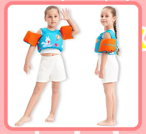 Swim Vest for Kids Cute Swimming Pool Jacket Floats Non-Inflatable Baby Boys Girls Arm Band Buoyancy Aids for Children Aged 2-6T
