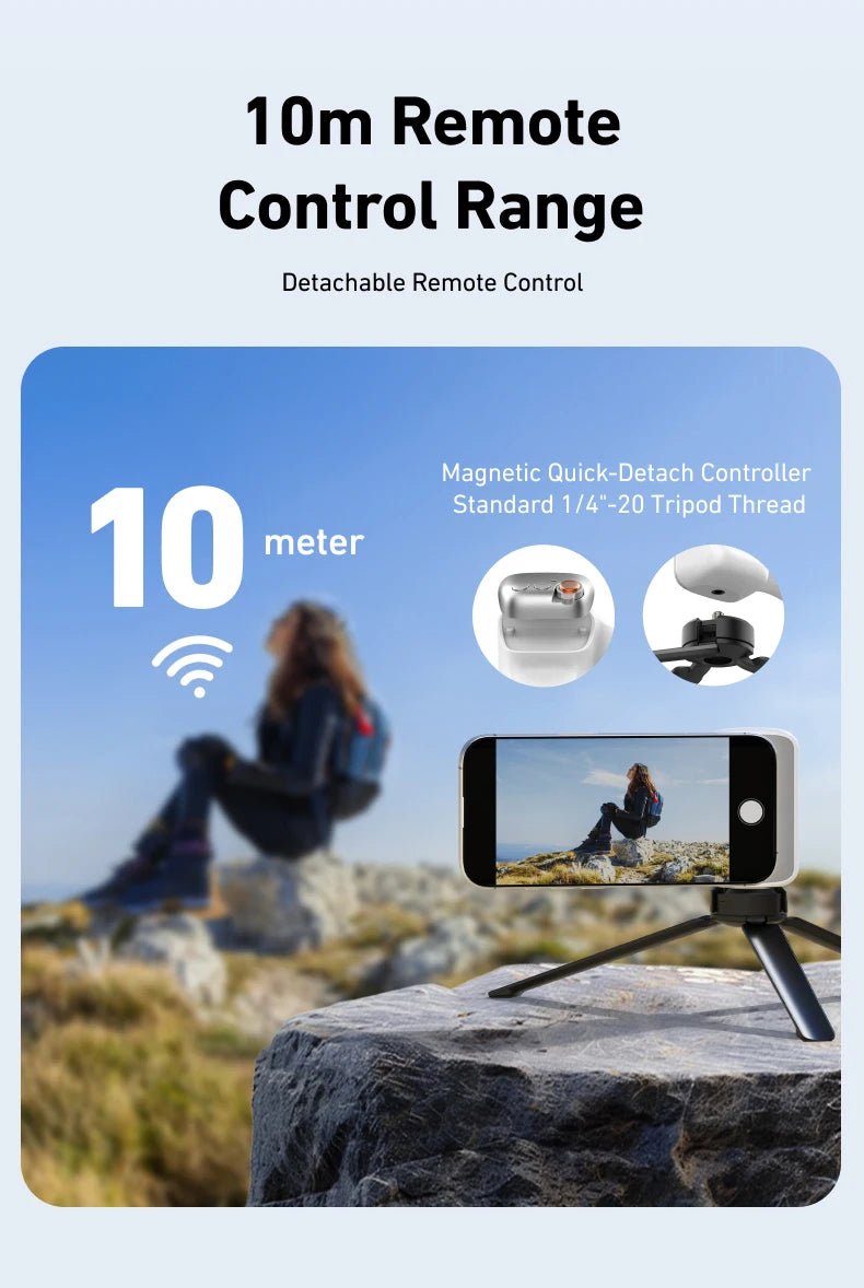 TELESIN ™ Phone Camera Shoot Hand Grip - Magnétique Portez avec télécommande pour iPhone et Android