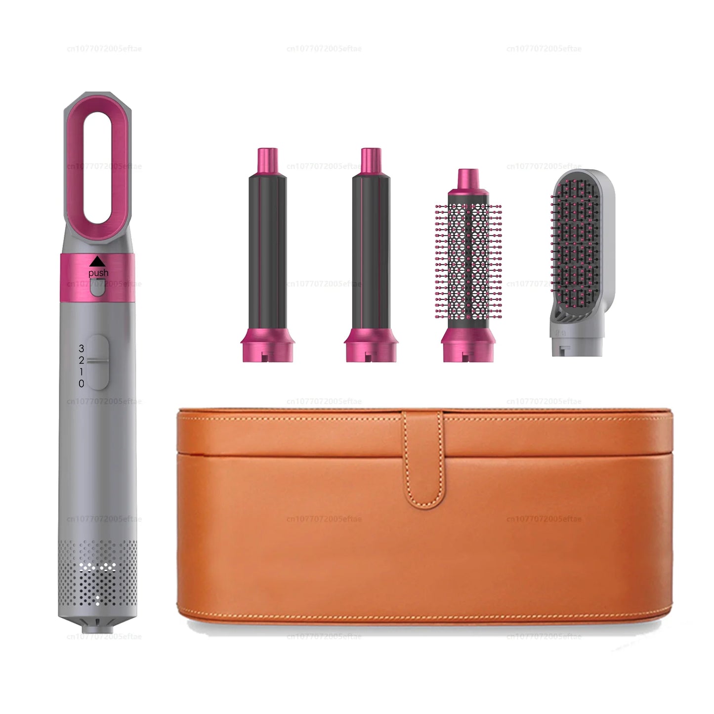 5 em 1 secador de cabelo pente de ar quente para ondular, alisar e dar volume ao cabelo com acessórios removíveis