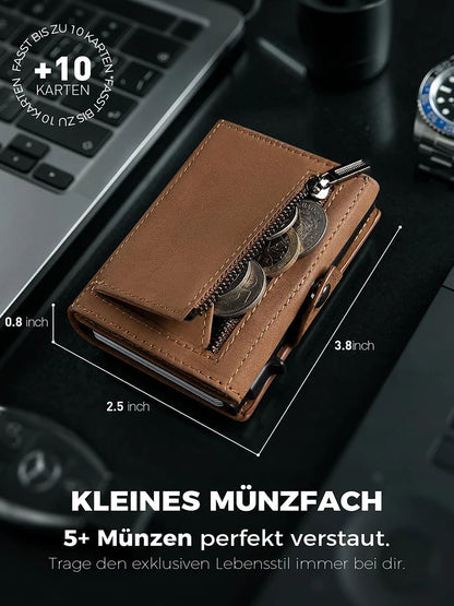 Unisex portemonnee met muntzakje AirTag positioneringskaartclip RFID antidiefstal