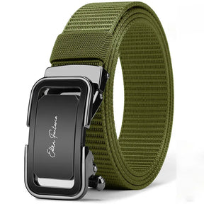 Fashion Men's Belt, Men’s Designer Belts  Alloy Automatic Buckle, Canvas Belt, Sports Belt, Large Size 110-160cm Automatic Belt
