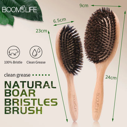 BOOMSLIFE™ Ornebørstehårbørste Kvinder Hårkamme Træ Hårbørste Detangle Glattejern Børste Hårkam Barbertilbehør