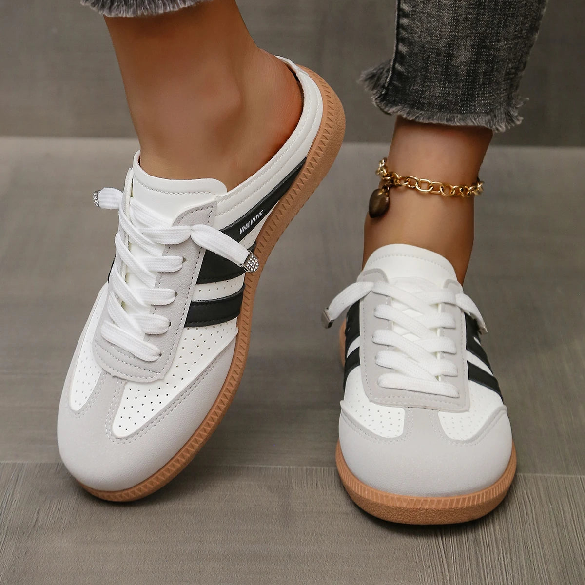 Sneaker muli leggero femminile: comfort morbido, slip-on e senza schienale
