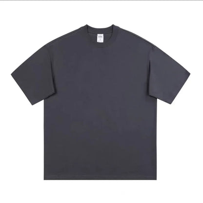 Camiseta -600g Camiseta masculina de manga curta grossa de algodão puro resistente - alta qualidade