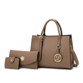 3-Piece or Single Vintage Tote Set – Elegant PU Leather Handbags for Women