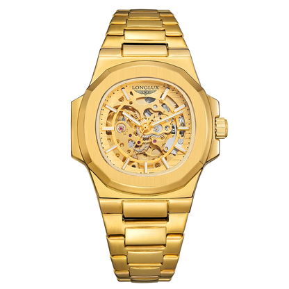 MIAMI DESIGN -LONGLUX™ Herre automatisk mekanisk ur luksus ure vandtæt skelet ur i rustfrit stål