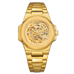 MIAMI DESIGN -LONGLUX™ Men automatic mechanical watch luxury watches waterproof skeleton stainless steel watch