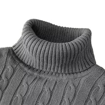 Suéter de cuello de tortuga de lana para hombres - casual y cálido