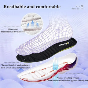 Atletische schoenen/ sneakers/ hardloopschoenen- Ultra zachte aircushioned zool- 30% meer schokabsorptie, 65% meer comfort, totale kniebescherming