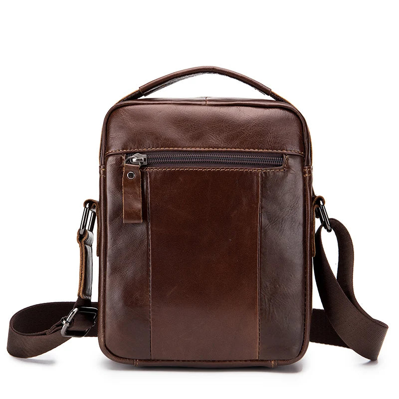 Men’s Retro Leather Crossbody – Premium Cowhide, Timeless Style & Everyday Functionality
