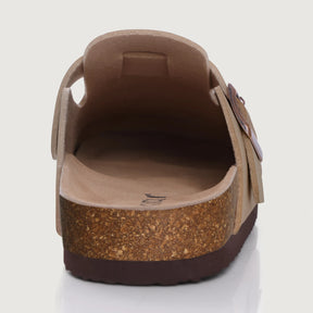 Genuine Suede Clogs – Unisex Comfort with Arch Support & Cork Footbed