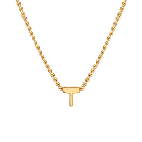 Chic Tiny A-Z Letters Necklaces for Women Girls, Gold Color Stainless Steel Initial Chokers,Small Pendent Necklaces Jewelry