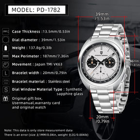 Miami Design VK63 -Luxury Men's Watch | Sportchronograph mit Sapphire Glass und Quarzbewegung