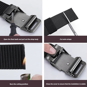 Fashion Men's Belt, Men’s Designer Belts  Alloy Automatic Buckle, Canvas Belt, Sports Belt, Large Size 110-160cm Automatic Belt