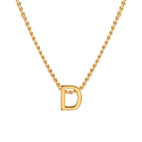 Chic Tiny A-Z Letters Necklaces for Women Girls, Gold Color Stainless Steel Initial Chokers,Small Pendent Necklaces Jewelry