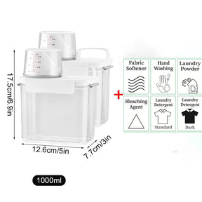1100/1800/2300 ml de buanderie rechargeable ou distributeur de distributeur de distributeur réservoir vide pour conteneur de rangement avec étiquettes