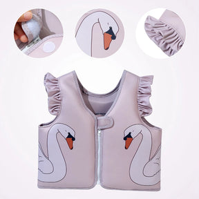 Chaleco de natación para natación entrenador de natación chaleco lindo ayuda de natación ropa de flotación de dibujos animados de traje de trajes de baño para niñas para niñas