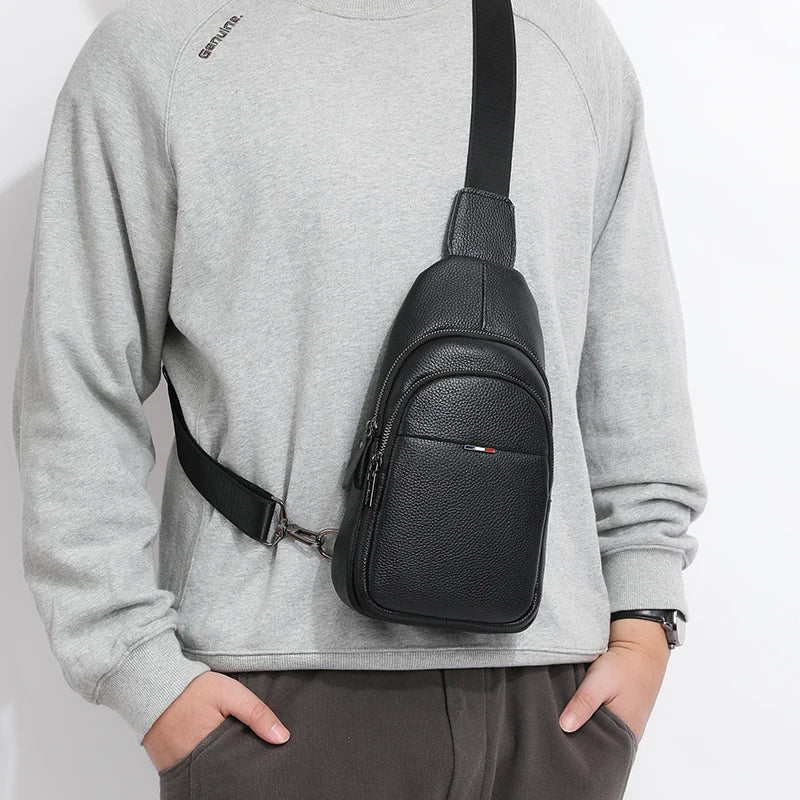 Borsa a tracolla - Borsa a tracolla da uomo in vera pelle al 100% – Casual & Elegante