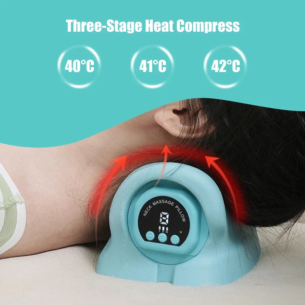 Oplaadbaar draagbaar nekmassagekussen 3-in-1 Shiatsu nek & Rugmassageapparaat met afstandsbediening, vibratie/diepe weefselmassage