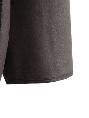 Kvinder Tykt Varmt Outwear Kunstlæder Jakker Efterår Vinter Vintage Langærmede Lapel Frakker Mode Dame Streetwear Top