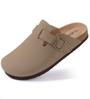 Genuine Suede Clogs – Unisex Comfort with Arch Support & Cork Footbed
