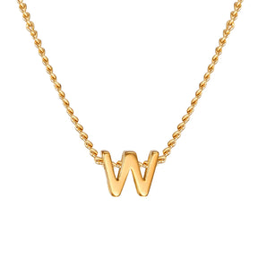 Chic Tiny A-Z Letters Necklaces for Women Girls, Gold Color Stainless Steel Initial Chokers,Small Pendent Necklaces Jewelry
