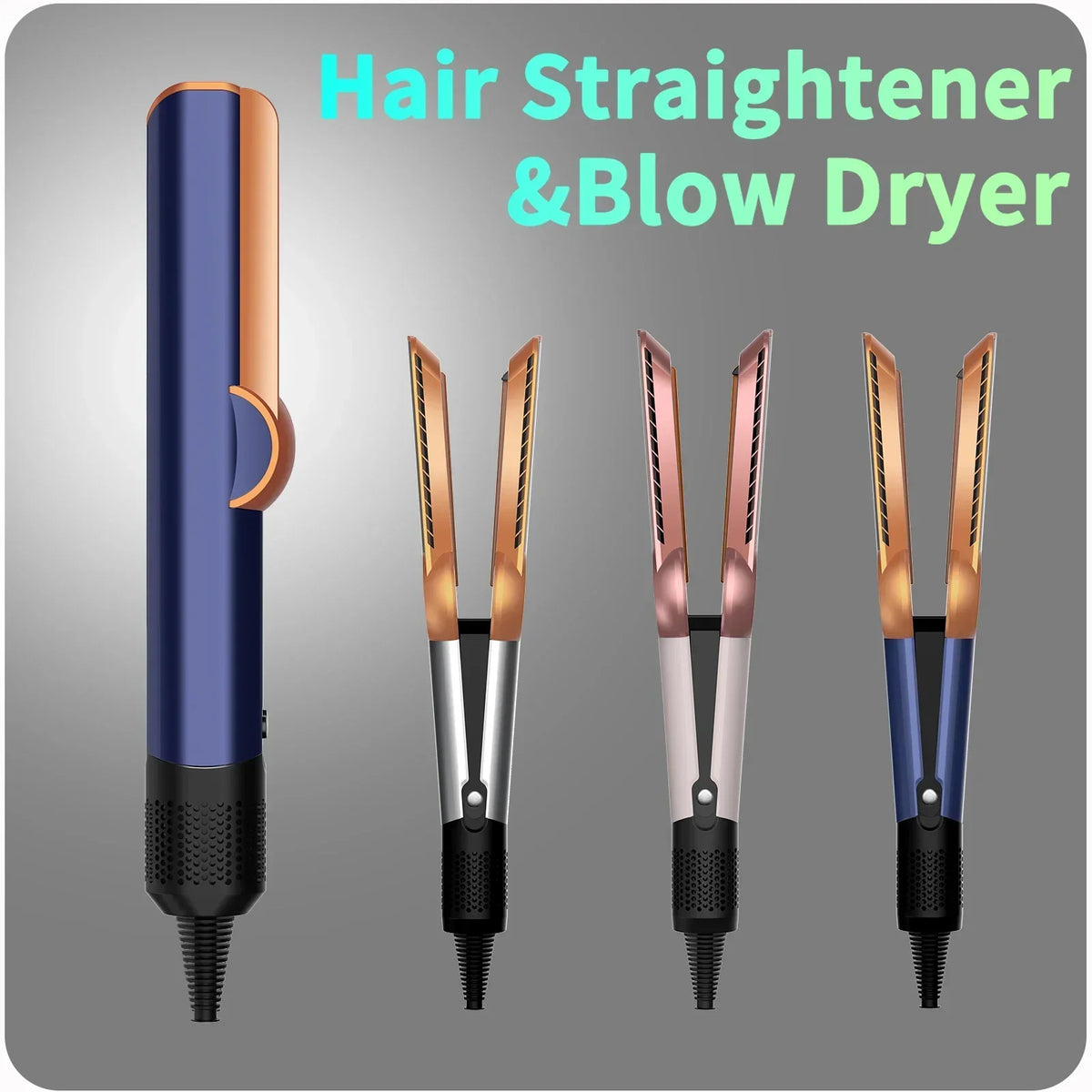 2 su 1 piastra per capelli professionale e asciugacapelli per capelli da pentola, ferro da stiling di ioni negativo strumento di styling di lunga durata