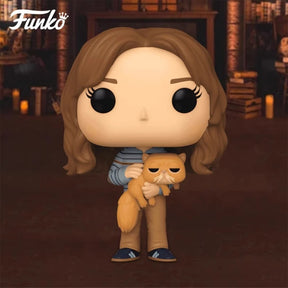 Genuine Edition FUNKO POP™ Harry Potter: Hermione with Crookshanks Anime Desktop Decoration Toys Collectible Model