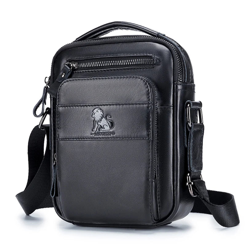 Men’s Retro Leather Crossbody – Premium Cowhide, Timeless Style & Everyday Functionality