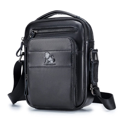 Men’s Retro Leather Crossbody – Premium Cowhide, Timeless Style & Everyday Functionality