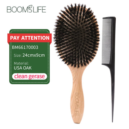 BOOMSLIFE™ Ornebørstehårbørste Kvinder Hårkamme Træ Hårbørste Detangle Glattejern Børste Hårkam Barbertilbehør