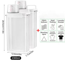 1100/1800/2300 ml de buanderie rechargeable ou distributeur de distributeur de distributeur réservoir vide pour conteneur de rangement avec étiquettes