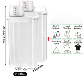 1100/1800/2300 ml de buanderie rechargeable ou distributeur de distributeur de distributeur réservoir vide pour conteneur de rangement avec étiquettes