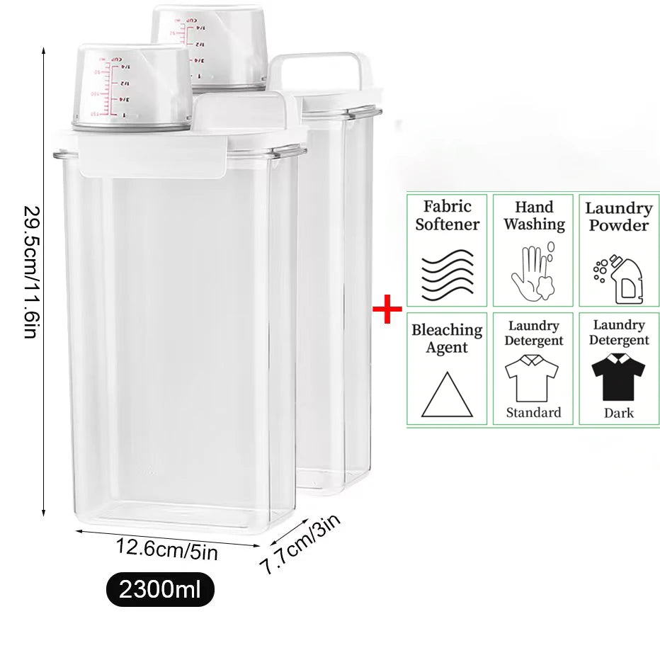 1100/1800/2300 ml de buanderie rechargeable ou distributeur de distributeur de distributeur réservoir vide pour conteneur de rangement avec étiquettes