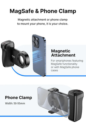 Ulanzi ™ Magsafe smartphone Camera Sluiter Grip Bluetooth Selfie -handvat als camerafoto -stabilisator Verticale horizontale shoot