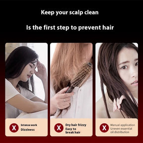 Electric Massage Comb 3 Modes Portable Red Light Laser Comb for Hair Follicle Hair Follicles On The Head Essence Oil Applicator