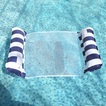 Chaise de salon gonflable à rayures pliables, adaptée aux fêtes de piscine et lits flottants de loisirs de plage avec dossier net