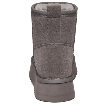 Women’s Warm Mini Mid-Calf Snow Boots – Thick-Bottomed, Fur-Lined Suede, Ultra-Comfortable Winter Shoes